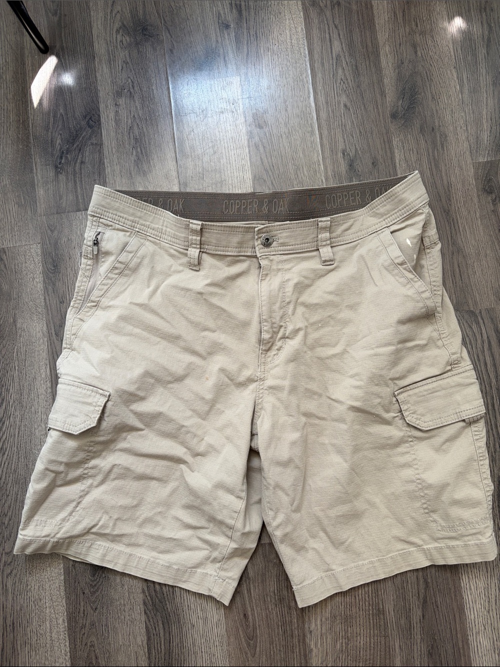 Copper & Oak Beige Cargo Shorts — Versatile Men's Utility Wear